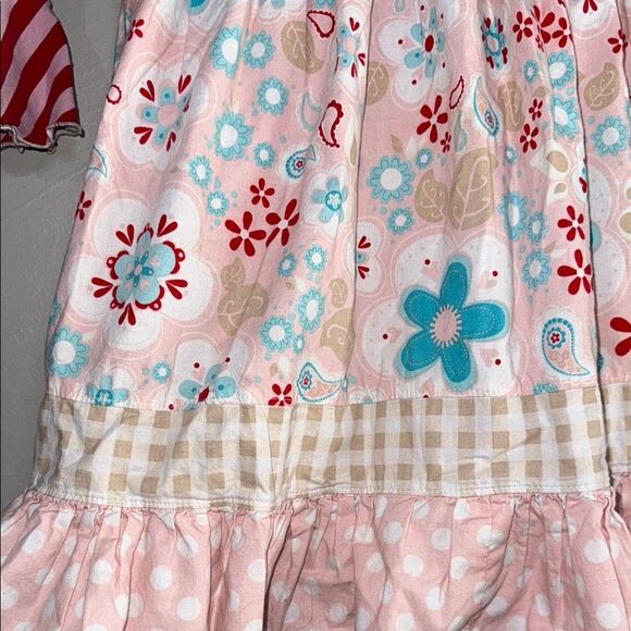 Casual Red and Pink Dress Size 6 - Picture 6 of 9